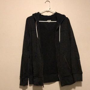 Black jacket with zipper pockets